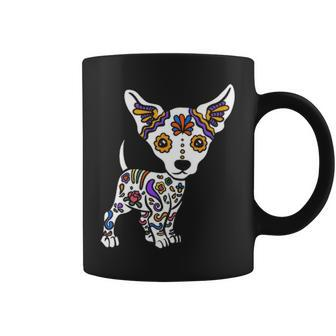 Cute Sugar Skull Chihuahua Coffee Mug | Mazezy
