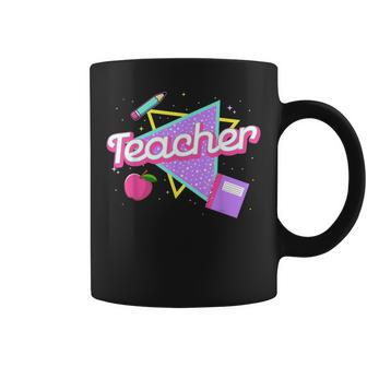 Cute Teacher 80'S 90'S Style Retro Old School Teacher Coffee Mug - Monsterry DE