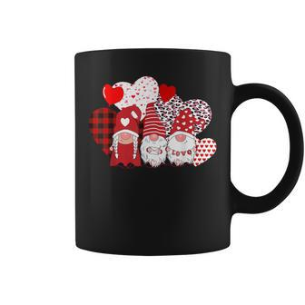 Cute Three Gnomes Holding Hearts Valentines Day Coffee Mug - Monsterry CA