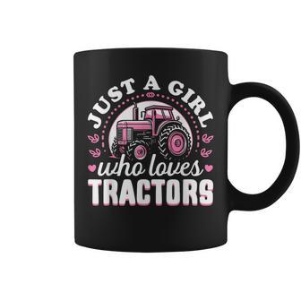 Cute Tractor Pink Just A Girl Who Loves Tractors Coffee Mug - Monsterry DE