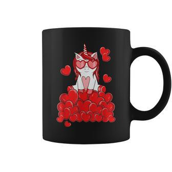Cute Unicorn Lover Valentines Day Heart Coffee Mug - Thegiftio UK