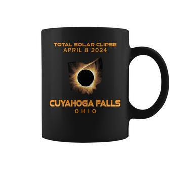 Cuyahoga Falls Ohio 2024 Total Solar Eclipse Coffee Mug | Mazezy