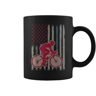 Cycling American Flag Patriotic Usa 4Th Of July Vintage Coffee Mug - Monsterry UK