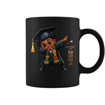 Dabbing African Black Toddler Boy Graduation Class Of 2024 Coffee Mug - Seseable