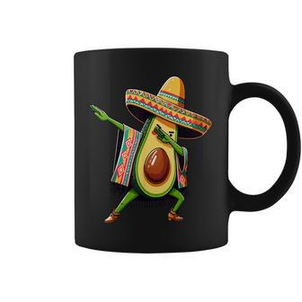 Dabbing Avocado Mexican Poncho Cinco De Mayo Coffee Mug - Monsterry