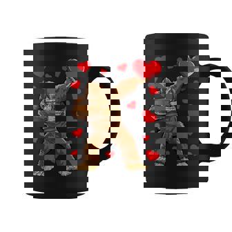 Dabbing Bigfoot Heart Valentines Day Boys Love Sasquatch Coffee Mug - Monsterry