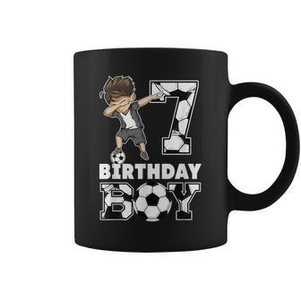 Dabbing Boy Soccer Player 7Th Birthday Boy 7 Year Old Coffee Mug - Monsterry CA