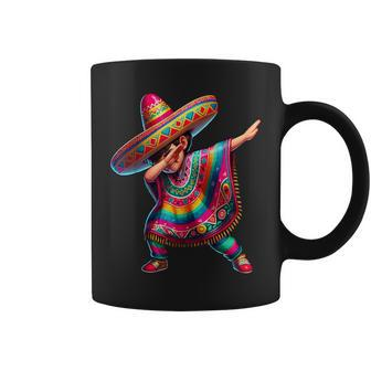 Dabbing Boys Mexican Poncho Cinco De Mayo Coffee Mug - Monsterry