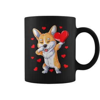 Dabbing Corgi Valentines Day Heart Boys Dog Lovers Love Coffee Mug - Monsterry
