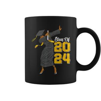 Dabbing Graduation Class Of 2024 Woman Black Junenth Coffee Mug - Monsterry DE