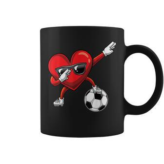Dabbing Heart Dab Cute Valentines Day Boys Soccer Coffee Mug - Monsterry