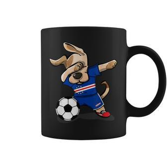 Dabbing Hund Kap Verde Fußball-Fan Trikot, Stolz Blaues Tassen - Seseable