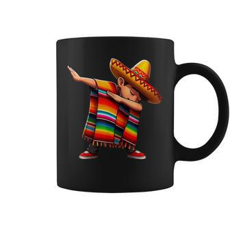 Dabbing Mexican Poncho Cinco De Mayo Boys Sombrero Dab Coffee Mug - Monsterry AU