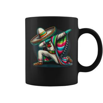 Dabbing Poncho Cinco De Mayo Mexican Sombrero Festival Coffee Mug - Monsterry UK