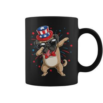 Dabbing Pug 4Th Of July Usa American Flag Coffee Mug | Mazezy
