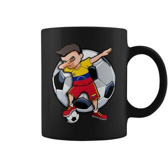 Dabbing Soccer Boy Venezuela Football Fans Jersey Flag Sport Coffee Mug - Monsterry DE