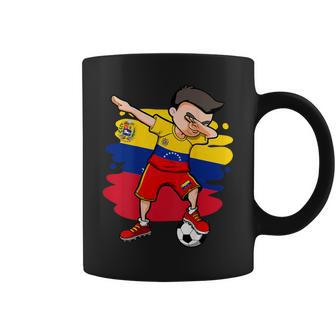 Dabbing Soccer Boy Venezuela Jersey Venezuelan Football Fans Coffee Mug - Monsterry DE
