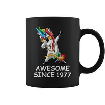 Dabbing Unicorn Awesome Since 1977 Birthday Coffee Mug - Monsterry AU