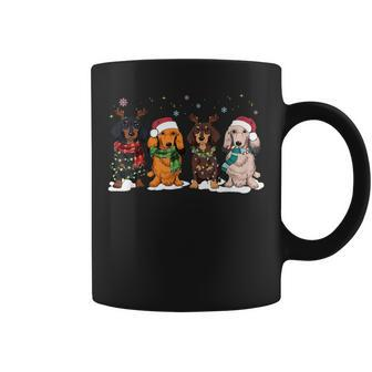 Dachshund Christmas Dog Santa Lights Xmas Pajama Dog Lovers Coffee Mug | Mazezy