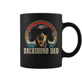 Dachshund Dad Vintage Sunglasses Doxie Wiener Dog Coffee Mug | Mazezy
