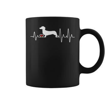 Dachshund Dog Heartbeat Pulse Coffee Mug | Mazezy