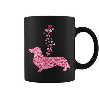 Dachshund Hearts Cute Dog Lover Valentines Day Coffee Mug - Monsterry