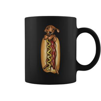 Dachshund Hot Dog Coffee Mug | Mazezy