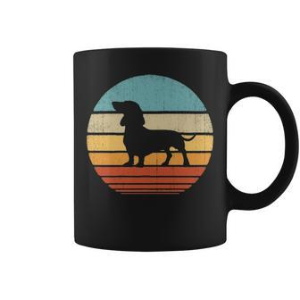 Dachshund Retro Vintage 60S 70S Sunset Wiener Dog Lovers Coffee Mug | Mazezy