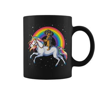 Dachshund Unicorn T Girls Space Galaxy Rainbow Dog Coffee Mug - Thegiftio UK