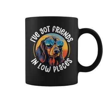 Dachshund Wiener Sausage Dog I've Got Friends In Low Places Coffee Mug - Monsterry UK