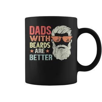 Dad With Beards Are Better Retro Father's Day Bearded Daddy Coffee Mug - Monsterry UK