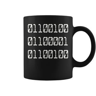 Dad In Binary Code Computer Geek Father's Day Coffee Mug - Monsterry CA