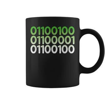 Dad In Binary Code Father's Day Programmer Developer Geek Coffee Mug - Monsterry UK