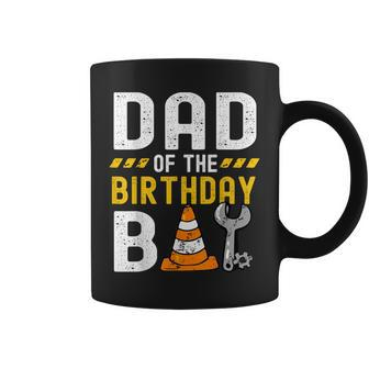 Dad Of The Birthday Boy Construction Worker Birthday Party Coffee Mug - Monsterry AU