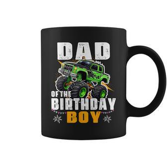 Dad Of The Birthday Boy Monster Truck Birthday Family Coffee Mug - Monsterry