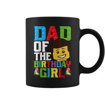 Dad Of The Birthday Girl Building Blocks Master Builder Coffee Mug - Seseable