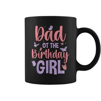 Dad Of The Birthday Girl Butterfly Party Matching Family Coffee Mug | Mazezy UK