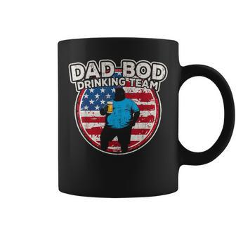 Dad Bod Drinking Team Vintage Us Flag Father's Day Coffee Mug - Thegiftio UK
