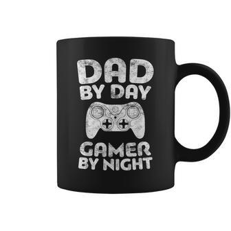 Dad By Day Gamer By Night Fathers Day Coffee Mug - Monsterry