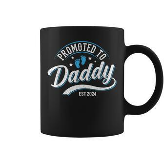 Dad Est 2024 Soon To Be Dad Promoted To Daddy Fathers Day Coffee Mug - Monsterry