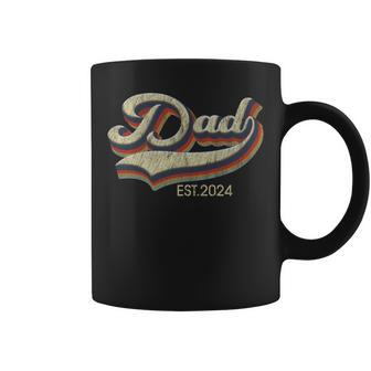 Dad Est 2024 Vintage Retro Father's Day Expect Baby 2024 Coffee Mug - Thegiftio UK