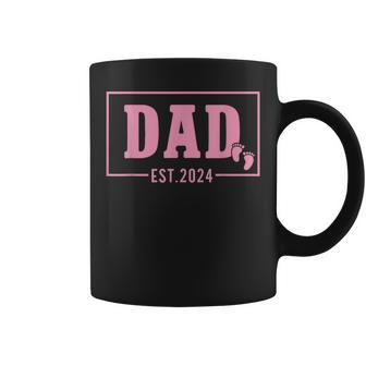 Dad Established Est 2024 Girl Newborn Daddy Father Coffee Mug - Monsterry