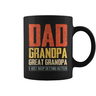 Dad Grandpa Great Grandpa Fathers Day Dad Grandpa Men Coffee Mug - Monsterry