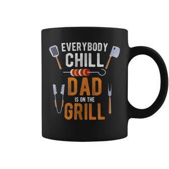 Dad Is On The Grill Bbq Accessories Barbecue Father Smoker Coffee Mug - Monsterry