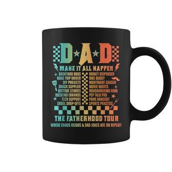Dad Make It All Happen Dada The Fatherhood Tour Father's Day Coffee Mug - Seseable