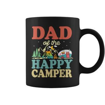 Dad Of The Happy Camper First Birthday Camping Family Coffee Mug - Monsterry DE