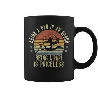 Being A Dad Is An Honor Being A Papi Is Priceless Papi Coffee Mug | Seseable UK