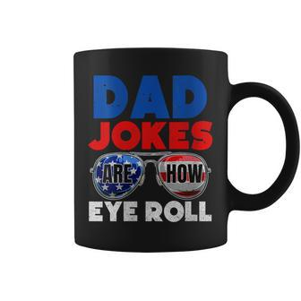 Dad Jokes Are How Eye Roll Fathers Day American Grandpa Coffee Mug - Thegiftio UK