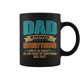 Dad Knows Everything Vintage For Father's Day Coffee Mug - Monsterry