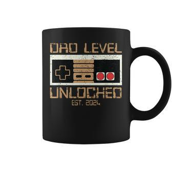 Dad Level Unlocked 2024 Leveled Up To Dad Soon To Be Dad Coffee Mug - Seseable
